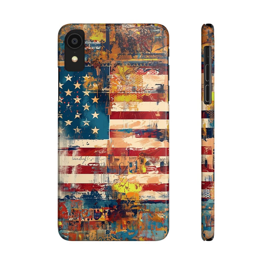 Slim Cute Phone Cases for Iphone | iPhone 15 Case | iPhone 15 Pro Max Case, Iphone 14, Iphone 14 Pro Max, Iphone 13, US Flag Abstract - Studio40ParkLane