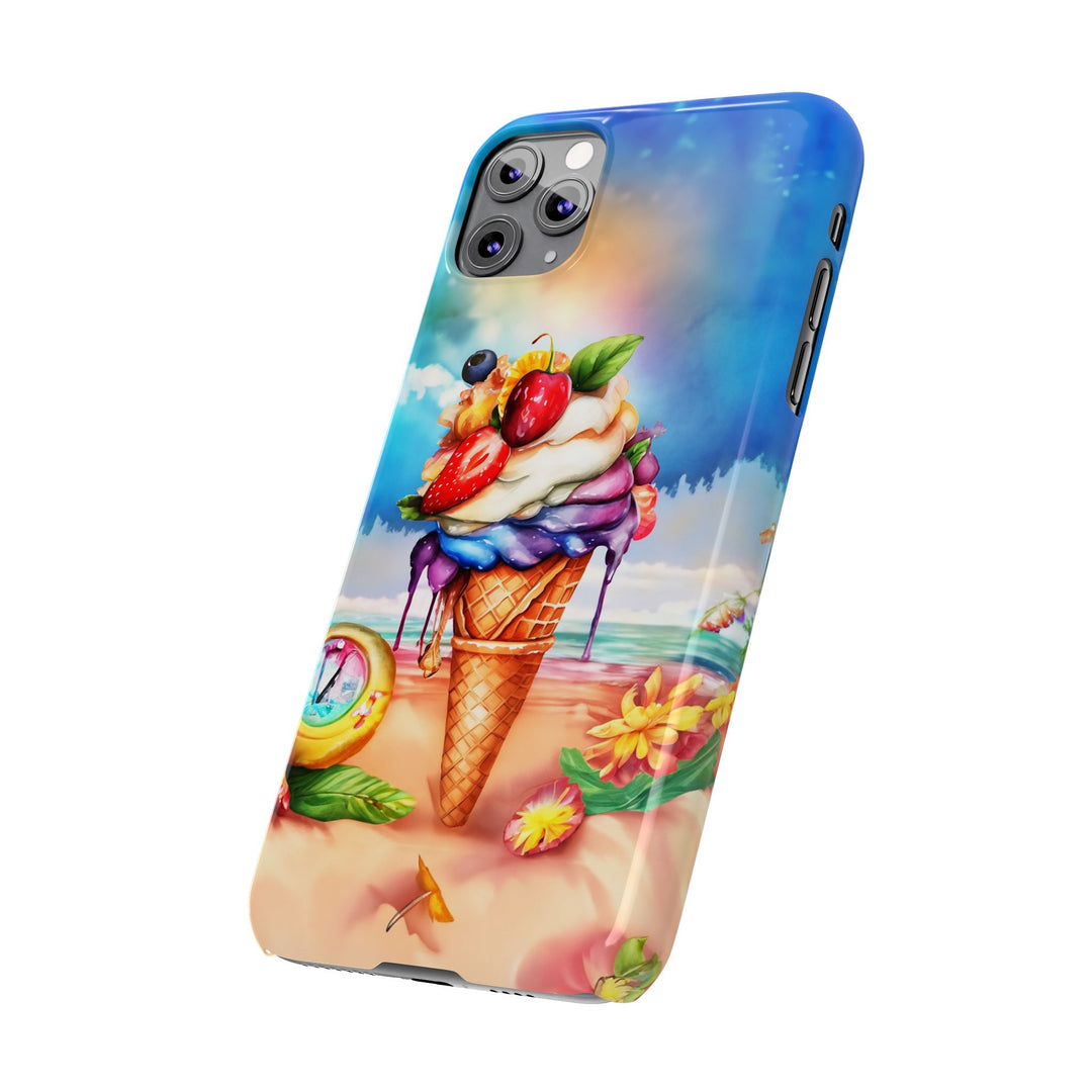Slim Summer Ice Cream Cone Slim Cute Phone Cases for Iphone | iPhone 15 Case | iPhone 15 Pro Max Case, Iphone 14, Iphone 14 Pro Max, Iphone 13 - Studio40ParkLane