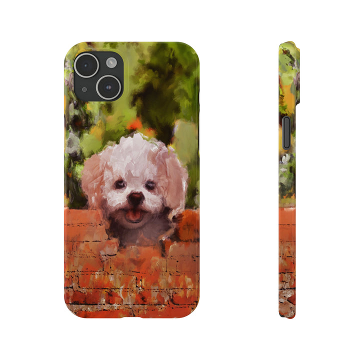 Slim Cute Phone Cases for Iphone - | iPhone 15 Case | iPhone 15 Pro Max Case, Iphone 14 Case, Iphone 14 Pro Max, Iphone 13, Bichon Frise Dog - Studio40ParkLane