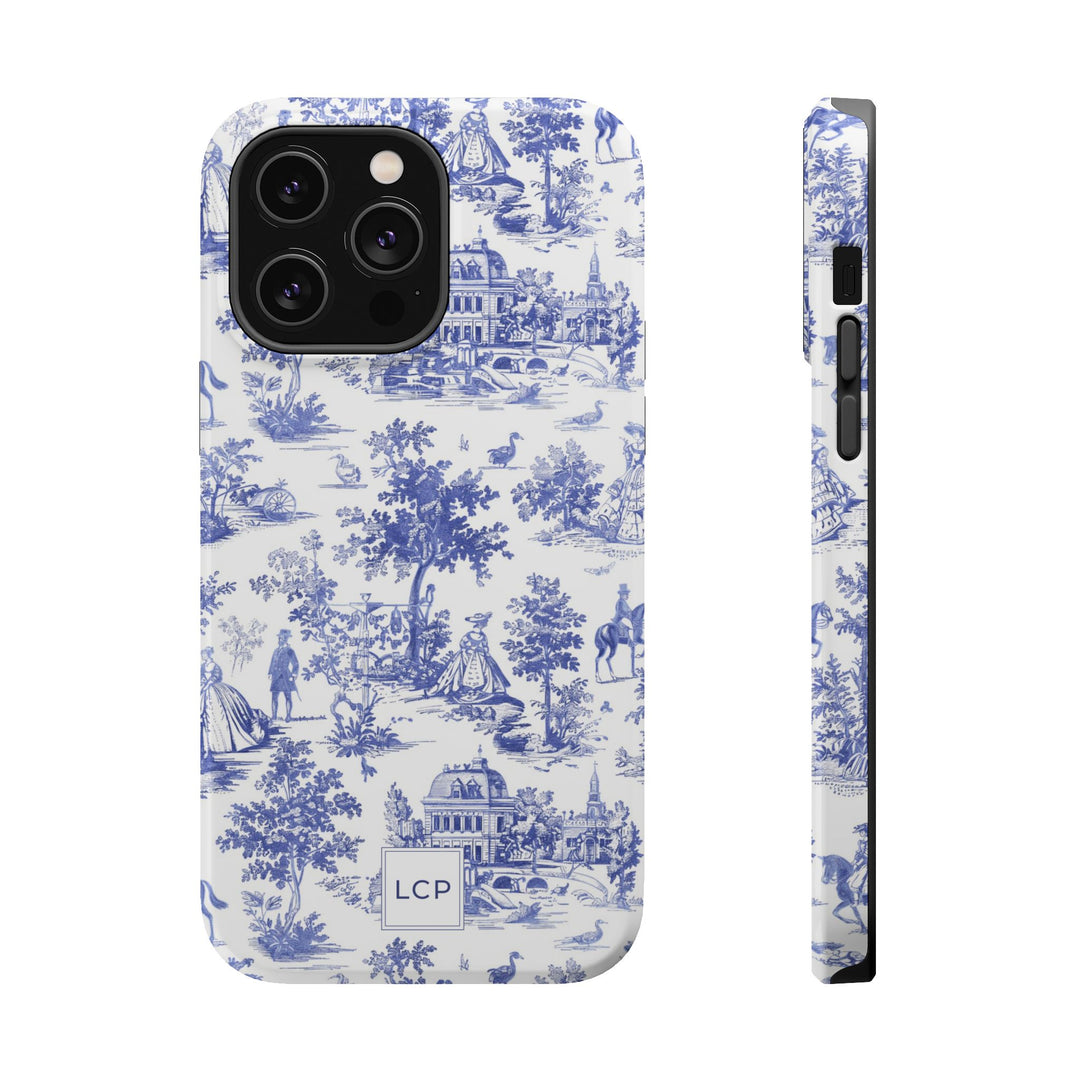 Custom Personalized French Toile Magsafe Phone Case for Iphone 18 - iPhone 17 Pro Max Air Plus 15 14 13 12 11, Samsung Galaxy Phone Cases - Studio40ParkLane