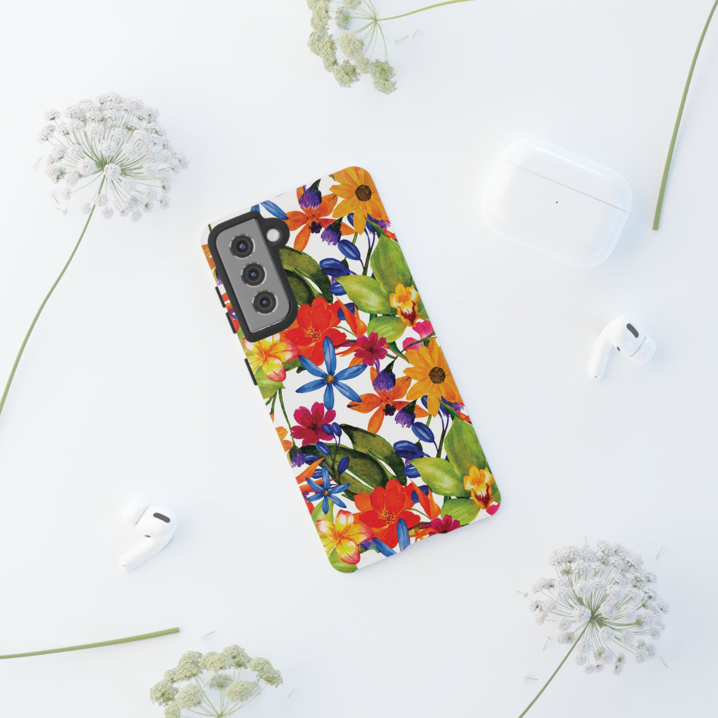 Premium Tough Spring Flowers Cute Phone Cases for Samsung S24, S23, S22, S21, S20, Plus and Ultra, Iphone 16 Pro Max,15, 14, 13, 12, 11, 10 - Studio40ParkLane