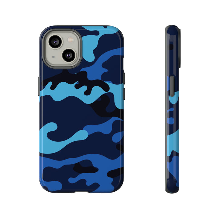Cool Phone Case | Blue Camouflage, For iPhone 15 Case | iPhone 15 Pro Case, Iphone 14 Case, Iphone 14 Pro Max Case, Protective Iphone Case - Studio40ParkLane