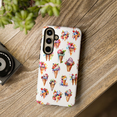 Impact Resistant, Summer Icecream, Cute Phone Cases for Samsung S24, S23, S22, S21, IPhone 15 pro, Iphone 14 pro, Iphone 13 IPhone 12, Iphone 11