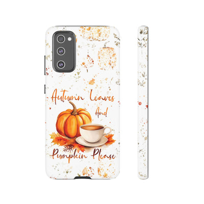 Impact Resistant, Fall Leaves Pumpkin Pie, Cute Phone Cases for Samsung S24, S23, S22, S21, IPhone 15 pro Iphone 14 pro Iphone 13 IPhone 12 Iphone 11