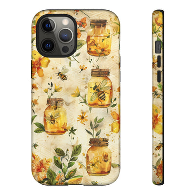 Impact Resistant, Honey Bees, Cute Phone Cases for Samsung S24, S23, S22, S21, IPhone 15 pro Iphone 14 pro Iphone 13 IPhone 12 Iphone 11