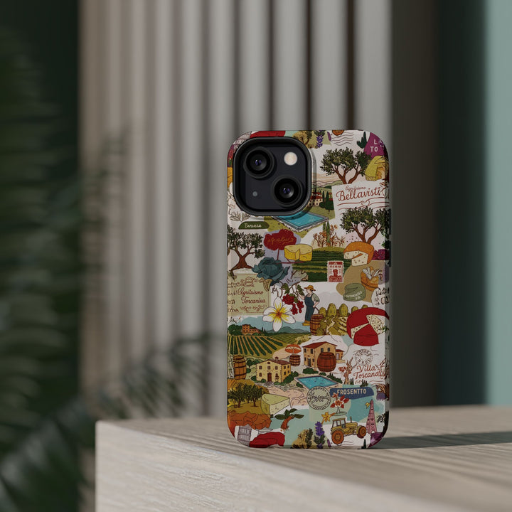 Italy Tuscany Coquette Collage Tough Magsafe Cute Phone Cases for Iphone | iPhone 17 Pro Max Case, Iphone 16, Iphone 15 14 13 12 11 10 9 - Studio40ParkLane