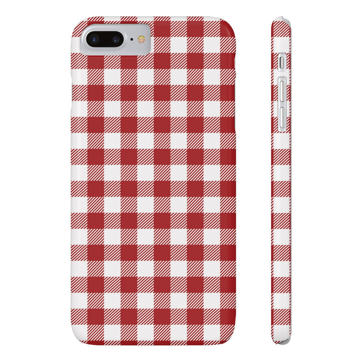 Slim Red Gingham Gift for Her Cute Phone Cases for Iphone 16 Pro Max | iPhone 15 Case | iPhone 15 Pro Max Case, Iphone 14, 13, 12, 11, 10, 8, 7 - Studio40ParkLane