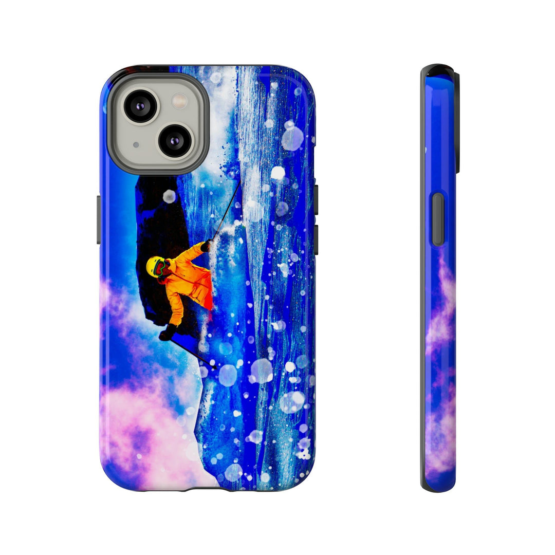 Cute IPhone Case | iPhone 15 Case | iPhone 15 Pro Max Case, Iphone 14 Case, Iphone 14 Pro Max Case IPhone Case for Art Lovers, Skier Mountain - Studio40ParkLane