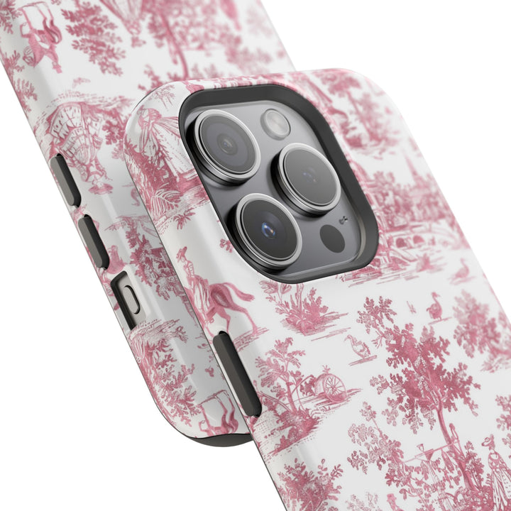 French Pink Toile Magsafe Cute Phone Case for Iphone Gift for Her, iPhone 16 Case | iPhone 15 Pro Max Case, Iphone 14, Iphone 14 Pro Max, Iphone 13, Iphone 12 - Studio40ParkLane