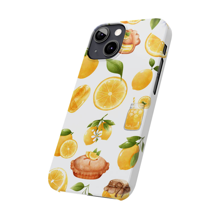 Slim Cute Phone Cases for Iphone - | iPhone 15 Case | iPhone 15 Pro Max Case, Iphone 14 Case, Iphone 14 Pro Max, Iphone 13, Summer Fruit Lemon - Studio40ParkLane