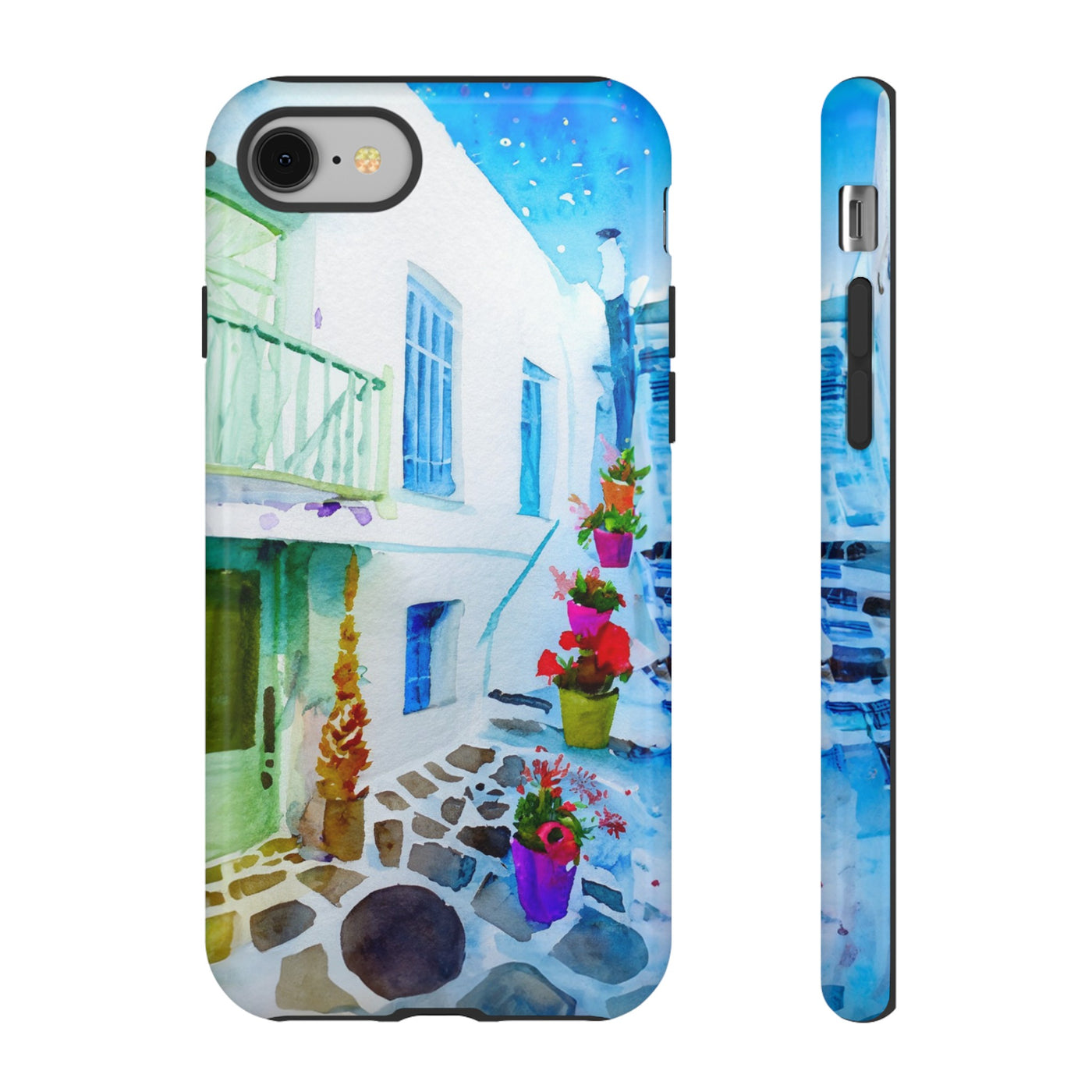 Impact Resistant, Greece House, Cute Phone Cases for Samsung S24, S23, S22, S21, IPhone 15 pro Iphone 14 pro Iphone 13 IPhone 12 Iphone 11