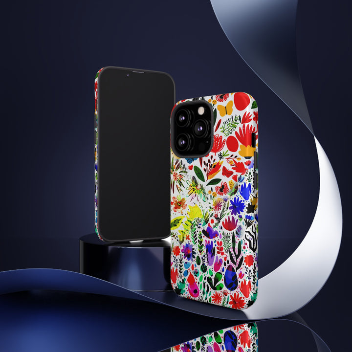 Impact Resistant, Colored Flowers, Cute Phone Cases for Samsung S24, S23, S22, S21, IPhone 15 pro Iphone 14 pro Iphone 13 IPhone 12 Iphone 11 - Studio40ParkLane
