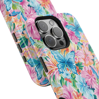 Butterflies Flowers Magsafe Cute Phone Case for Iphone Gift for Her, iPhone 16 Case iPhone 15 Pro Max Case, Iphone 14, Iphone 14 Pro Max, 13, 12