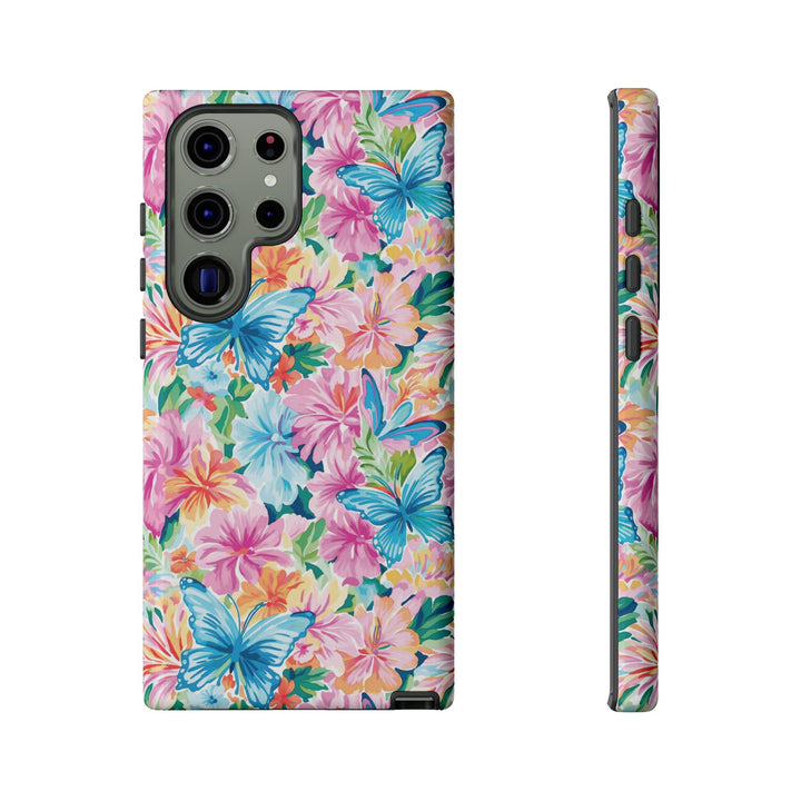 Premium Tough Butterflies Flowers Cute Phone Cases for Samsung S24, S23, S22, S21, S20, Plus and Ultra, Iphone 16 Pro Max,15, 14, 13, 12, 11, 10 - Studio40ParkLane