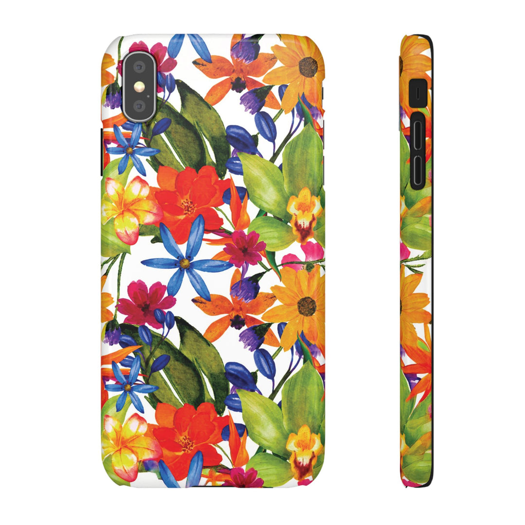Sleek Snap Colorful Flowers Cute Phone Case for iPhone 16 15 14 13 12 11 X Xs Max Xr Pro Plus Samsung Galaxy S24 S23 S22 S21 S20 Note Ultra