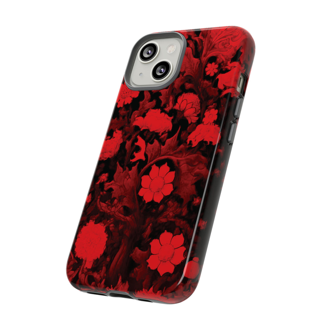Cool Phone Case | Red Flowers, For iPhone 15 Case | iPhone 15 Pro Case, Iphone 14 Case, Iphone 14 Pro Max Case, Protective Iphone Case - Studio40ParkLane