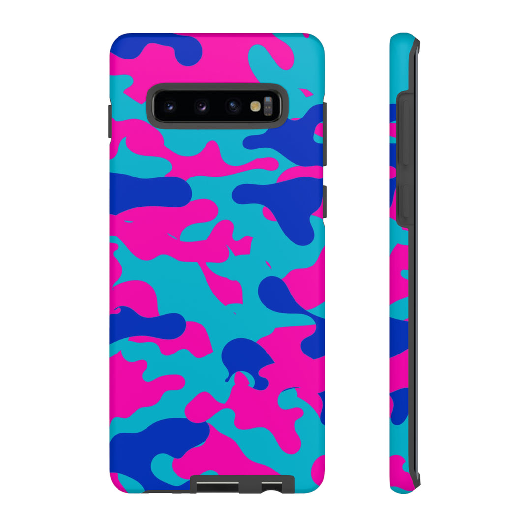 Cute Samsung Phone Case | Aesthetic Samsung Phone Case | Galaxy S23, S22, S21, S20 | Blue Pink Camouflage, Protective Phone Case - Studio40ParkLane