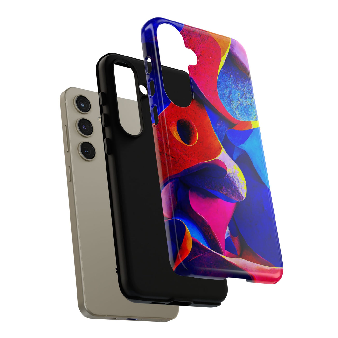 Impact Resistant, Abstract Shapes, Cute Phone Cases for Samsung S24, S23, S22, S21, IPhone 15 pro Iphone 14 pro Iphone 13 IPhone 12 Iphone 11