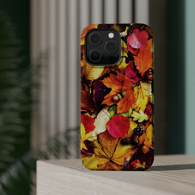 Aesthetic Tough Magsafe Fall Leaves Foliage Phone Case - For iPhone 17 Pro Max iPhone 16 Pro iPhone 15 Iphone 14 Plus 13 Pro 12 11 10 - Studio40ParkLane