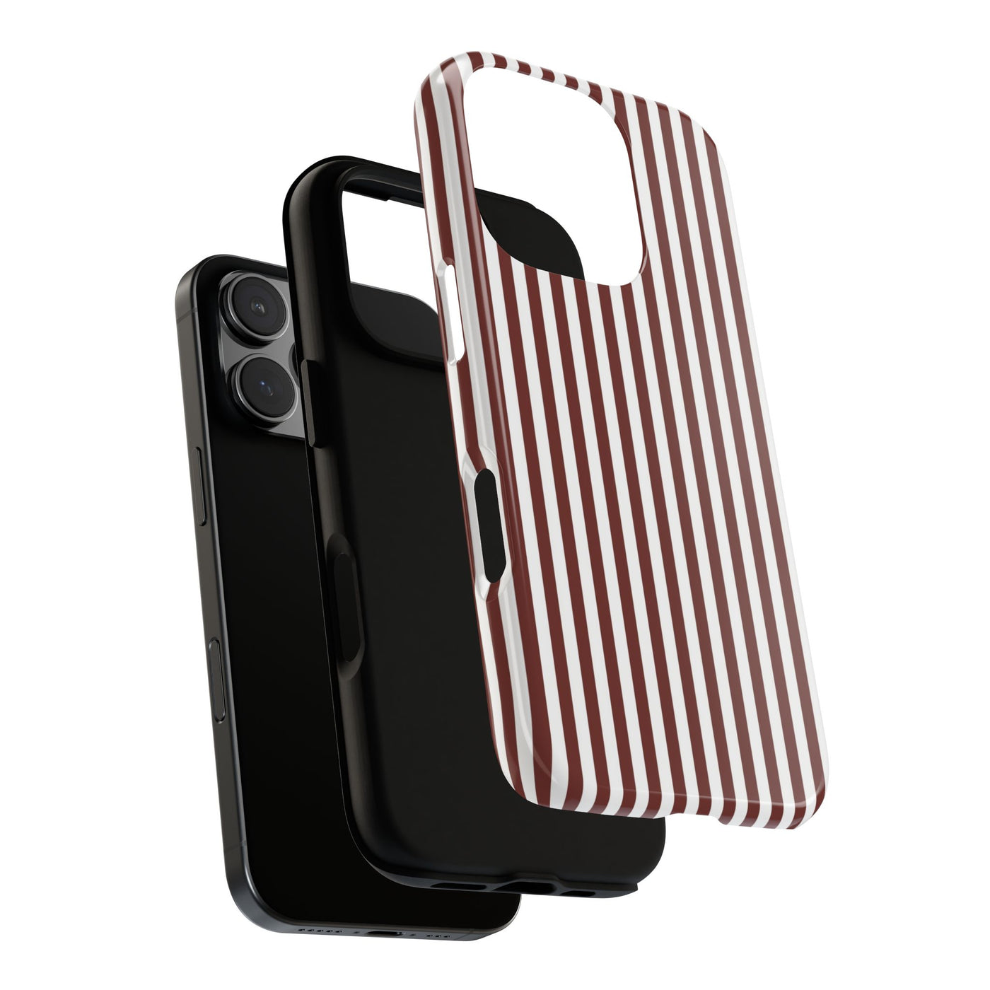 Tough Premium Chocolate Stripes Phone Case Gift for Her - For Apple iPhone 16 Pro Max 16e iPhone 15 Pro iPhone Iphone 14 Plus 13 Pro 12 SE XR - Studio40ParkLane
