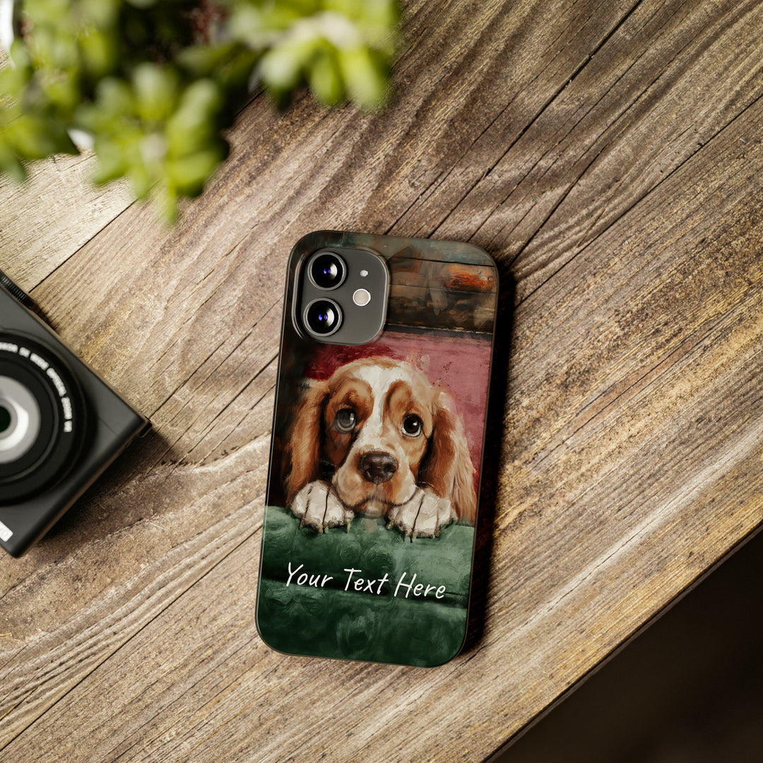 Slim Personalized Cute iPhone Cases - | iPhone 15 Case | iPhone 15 Pro Max Case, Iphone 14 Case, Iphone 14 Pro Max, Iphone 13, Cocker Spaniel Dog - Studio40ParkLane