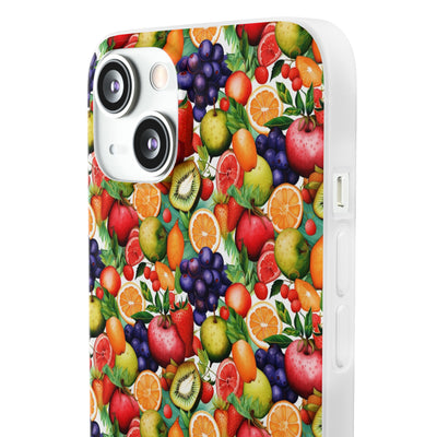 Cute Flexi Phone Cases, Summer Fruit Mix, Compatible with Samsung Galaxy S23, Samsung S22, Samsung S21, Samsung S20, Galaxy S20 Ultra