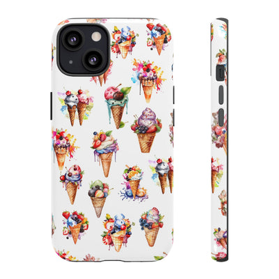 Impact Resistant, Summer Icecream, Cute Phone Cases for Samsung S24, S23, S22, S21, IPhone 15 pro, Iphone 14 pro, Iphone 13 IPhone 12, Iphone 11