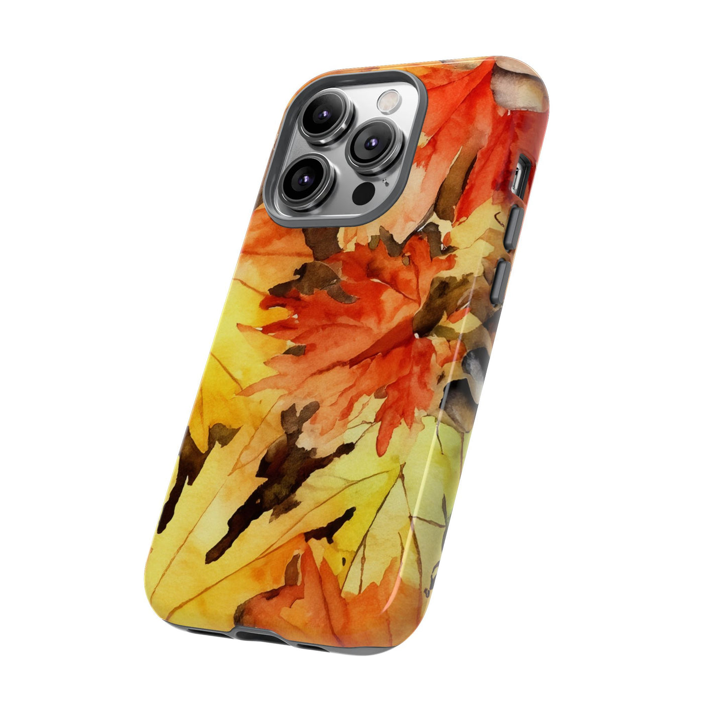 Impact Resistant, Fall Leaves, Cute Phone Cases for Samsung S24, S23, S22, S21, IPhone 15 pro Iphone 14 pro Iphone 13 IPhone 12 Iphone 11