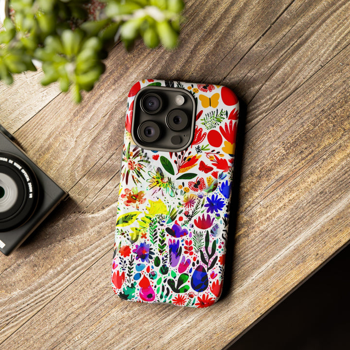 Impact Resistant, Colored Flowers, Cute Phone Cases for Samsung S24, S23, S22, S21, IPhone 15 pro Iphone 14 pro Iphone 13 IPhone 12 Iphone 11 - Studio40ParkLane