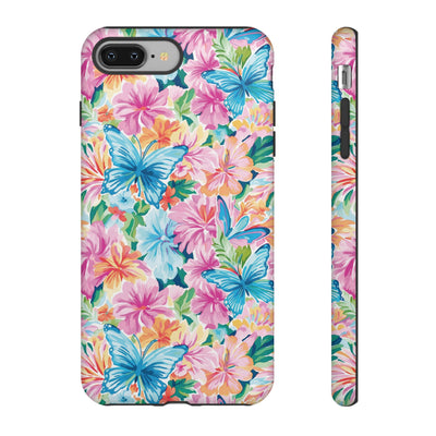 Premium Tough Butterflies Flowers Cute Phone Cases for Samsung S24, S23, S22, S21, S20, Plus and Ultra, Iphone 16 Pro Max,15, 14, 13, 12, 11, 10