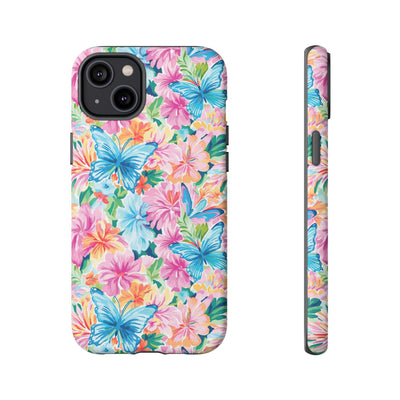 Premium Tough Butterflies Flowers Cute Phone Cases for Samsung S24, S23, S22, S21, S20, Plus and Ultra, Iphone 16 Pro Max,15, 14, 13, 12, 11, 10