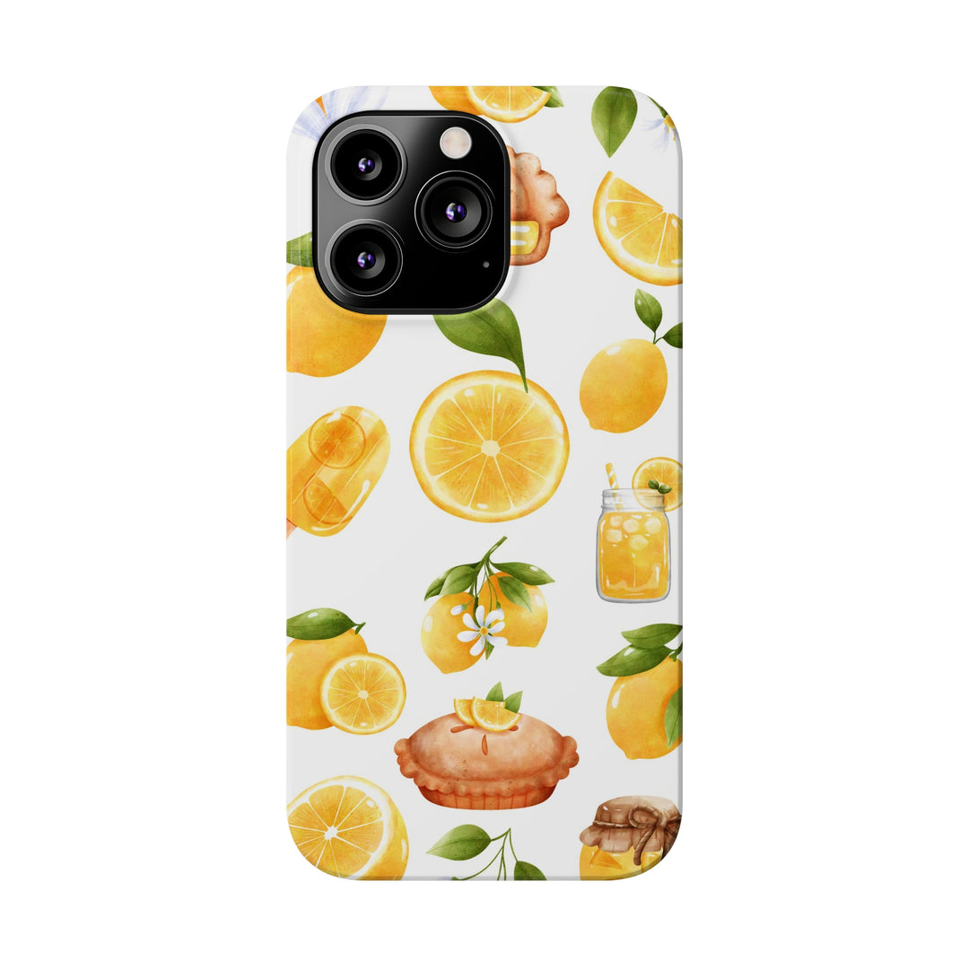 Slim Cute Phone Cases for Iphone - | iPhone 15 Case | iPhone 15 Pro Max Case, Iphone 14 Case, Iphone 14 Pro Max, Iphone 13, Summer Fruit Lemon - Studio40ParkLane
