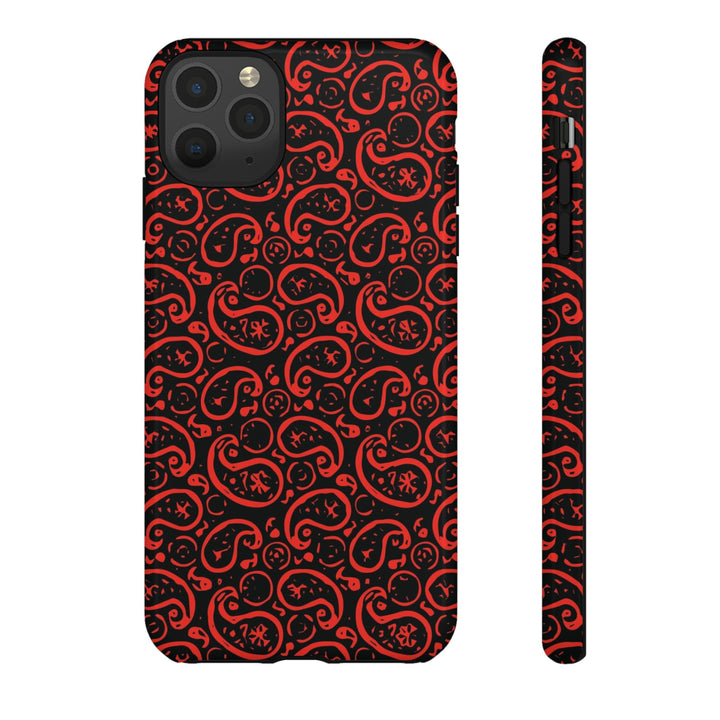 Cute IPhone Case | iPhone 15 Case | iPhone 15 Pro Max Case, Iphone 14 Case, Iphone 14 Pro Max Case IPhone Case for Art Lovers, Paisley Red - Studio40ParkLane