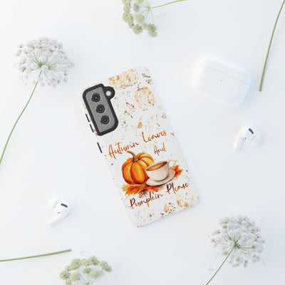 Impact Resistant, Fall Leaves Pumpkin Pie, Cute Phone Cases for Samsung S24, S23, S22, S21, IPhone 15 pro Iphone 14 pro Iphone 13 IPhone 12 Iphone 11