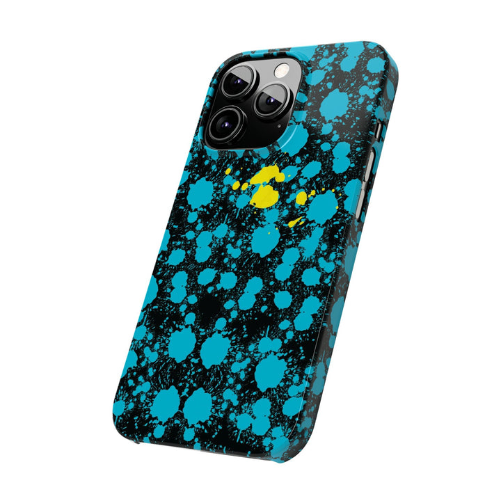 Slim Cute Phone Cases for Iphone - | iPhone 15 Case | iPhone 15 Pro Max Case, Iphone 14 Case, Iphone 14 Pro Max, Iphone 13, Paint Splash Blue Yellow - Studio40ParkLane