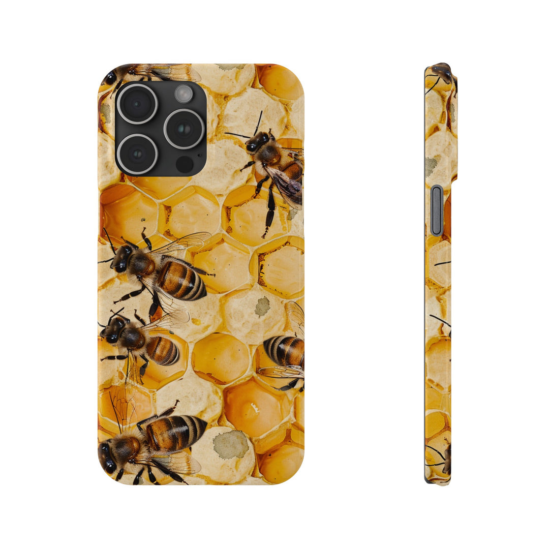 Slim Cute Phone Cases for Iphone - | iPhone 15 Case | iPhone 15 Pro Max Case, Iphone 14 Case, Iphone 14 Pro Max, Iphone 13, Summer Honey Bees - Studio40ParkLane
