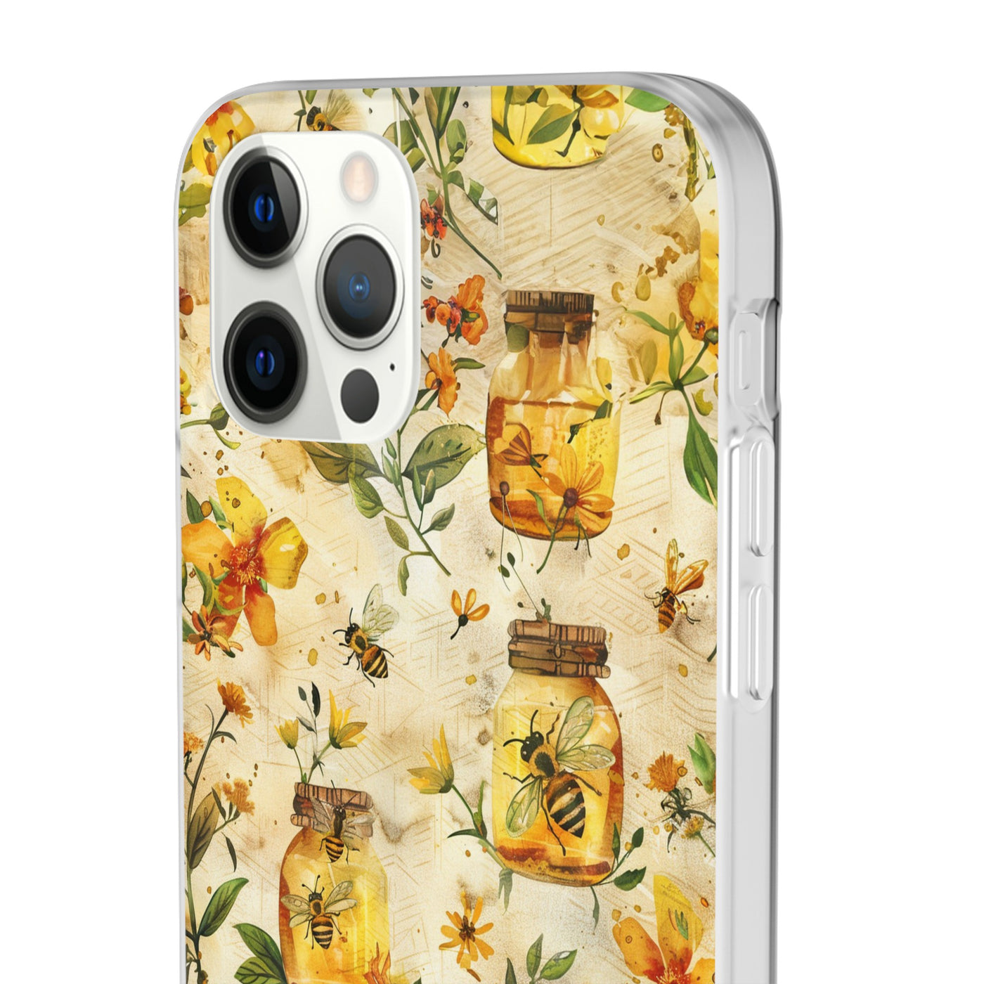 Cute Flexi Phone Cases, Honey Bees Yellow, Compatible with Samsung Galaxy S23, Samsung S22, Samsung S21, Samsung S20, Galaxy S20 Ultra