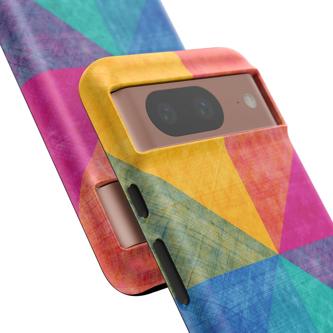 Impact Resistant, Colored Shapes, Cute Phone Cases for Samsung S24, S23, S22, S21, IPhone 15 pro Iphone 14 pro Iphone 13 IPhone 12 Iphone 11 - Studio40ParkLane