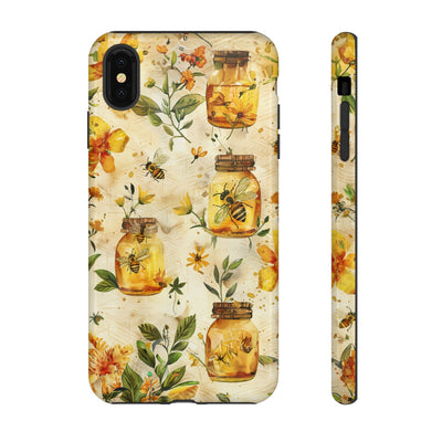 Impact Resistant, Honey Bees, Cute Phone Cases for Samsung S24, S23, S22, S21, IPhone 15 pro Iphone 14 pro Iphone 13 IPhone 12 Iphone 11