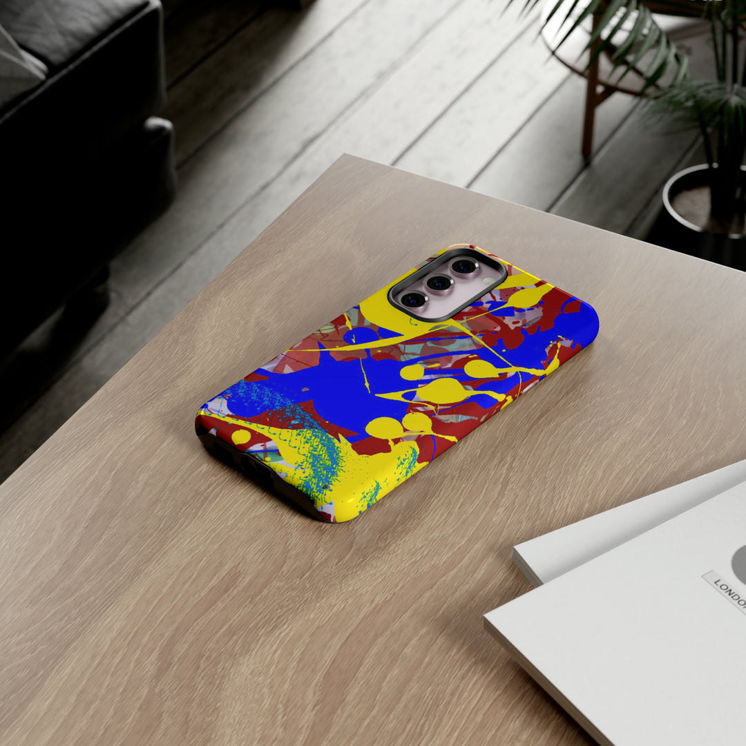 Samsung Galaxy Phone Case | Galaxy S23, S22, S21, S20 | Luxury Case Double Layered | Impact Resistant | Fashionable - Paint Spill 2 - Studio40ParkLane