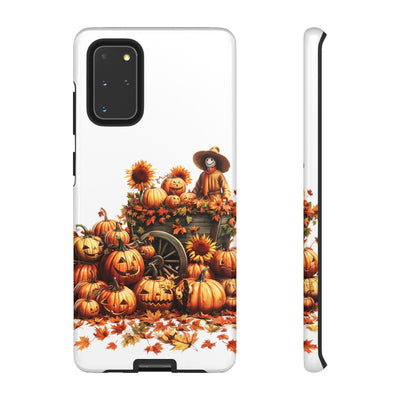 Impact Resistant, Fall Leaves Scarecrow, Cute Phone Cases for Samsung S24, S23, S22, S21, IPhone 15 pro Iphone 14 pro Iphone 13 IPhone 12 Iphone 11