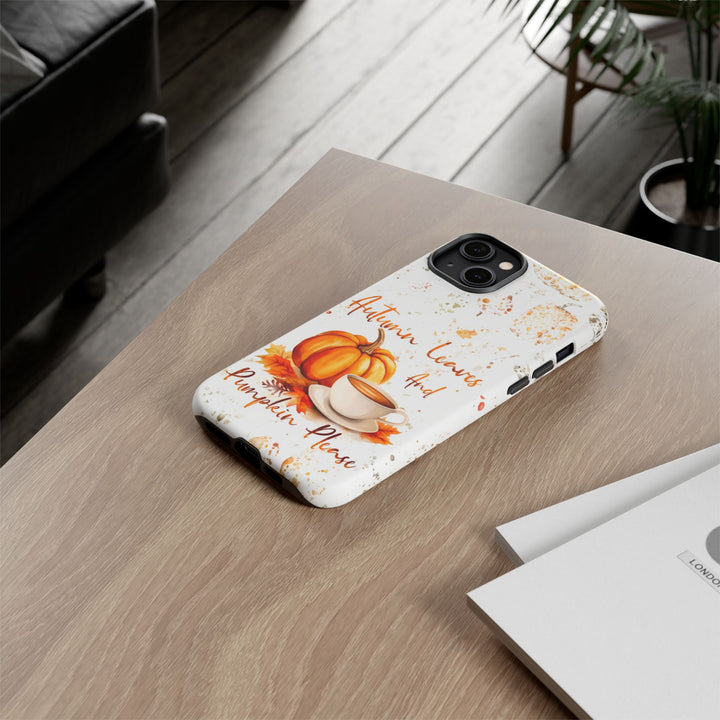 Impact Resistant, Fall Leaves Pumpkin Pie, Cute Phone Cases for Samsung S24, S23, S22, S21, IPhone 15 pro Iphone 14 pro Iphone 13 IPhone 12 Iphone 11 - Studio40ParkLane