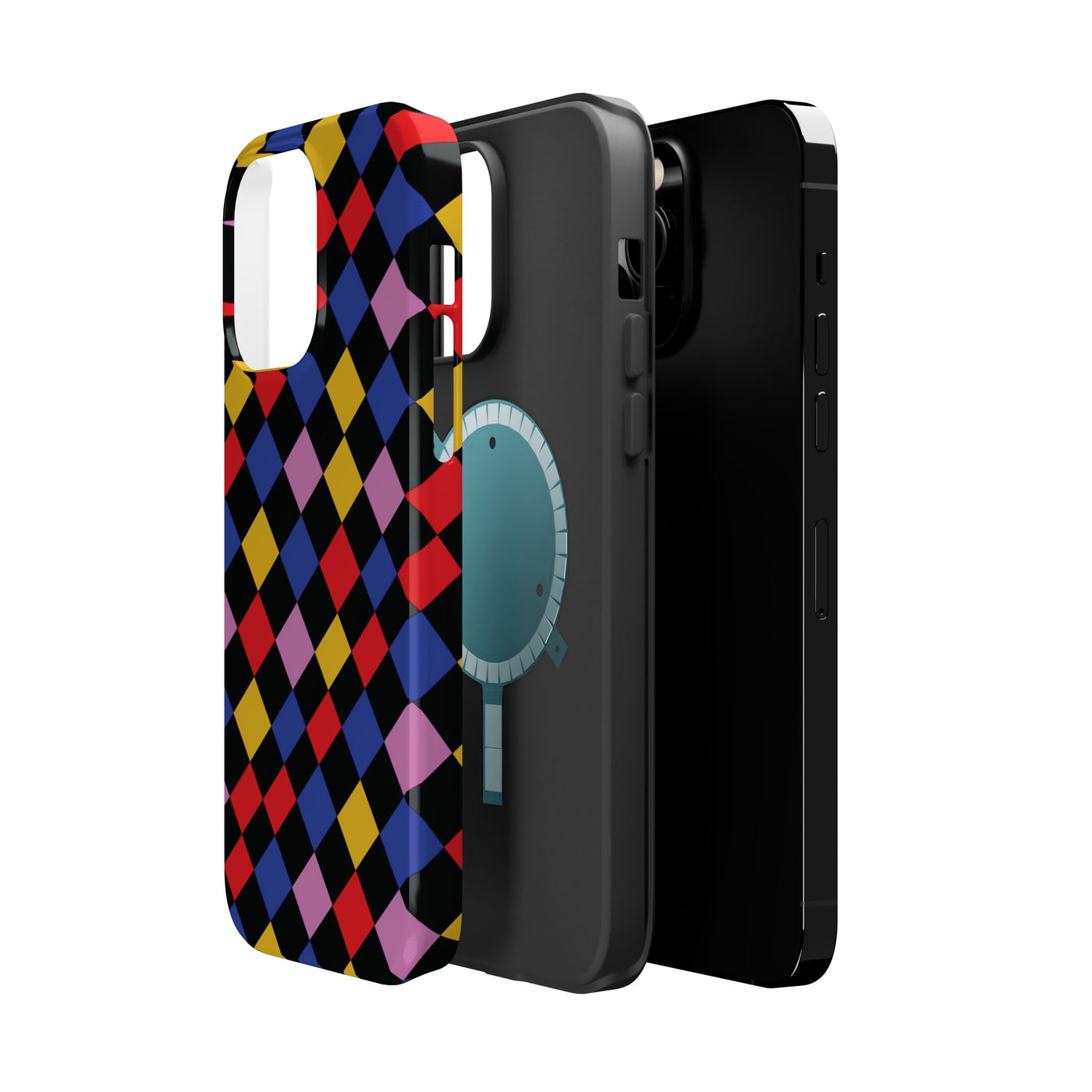 Aesthetic Colorful Checkerboard Tough Magsafe Phone Case - For iPhone 17 Pro Max iPhone 16 Pro iPhone 15 Iphone 14 Plus 13 Pro 12 11 Gift - Studio40ParkLane