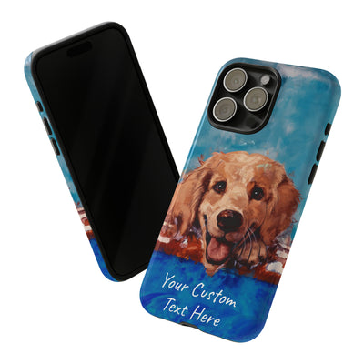 Personalize this Cute IPhone Case | Golden Retriever Dog iPhone Case, iPhone 15 Case | iPhone 15 Case, Iphone 14 Case, Iphone 14 Pro Max Case