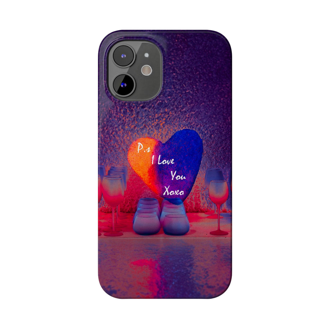 Slim Cute Phone Cases for Iphone - | iPhone 15 Case | iPhone 15 Pro Max Case, Iphone 14 Case, Iphone 14 Pro Max, Iphone 13, PS I Love You Heart - Studio40ParkLane