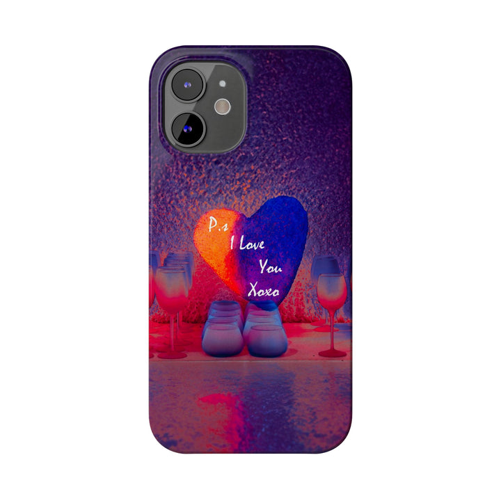 Slim Cute Phone Cases for Iphone - | iPhone 15 Case | iPhone 15 Pro Max Case, Iphone 14 Case, Iphone 14 Pro Max, Iphone 13, PS I Love You Heart - Studio40ParkLane