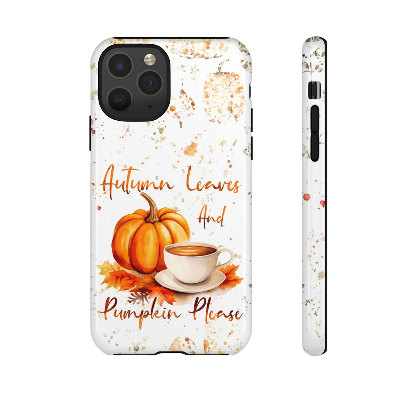 Impact Resistant, Fall Leaves Pumpkin Pie, Cute Phone Cases for Samsung S24, S23, S22, S21, IPhone 15 pro Iphone 14 pro Iphone 13 IPhone 12 Iphone 11