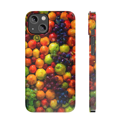 Slim Cute Phone Cases for Iphone  | iPhone 15 Case | iPhone 15 Pro Max Case, Iphone 14, Iphone 14 Pro Max, Iphone 13, Summer Assorted Fruits