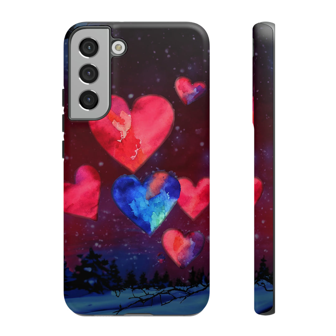 Cute Samsung Phone Case | Aesthetic Samsung Phone Case | Galaxy S23, S22, S21, S20 | Luxury case, Rising Hearts Night Phone Case - Studio40ParkLane
