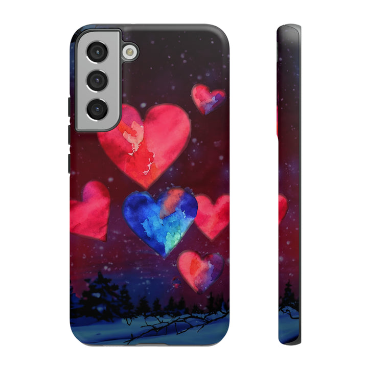Cute Samsung Phone Case | Aesthetic Samsung Phone Case | Galaxy S23, S22, S21, S20 | Luxury case, Rising Hearts Night Phone Case - Studio40ParkLane
